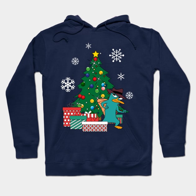 Perry The Platypus Around The Christmas Tree Hoodie by Nova5